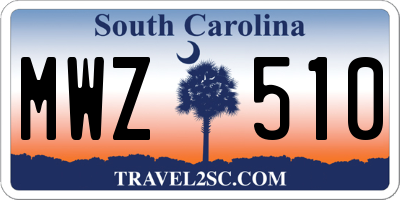 SC license plate MWZ510