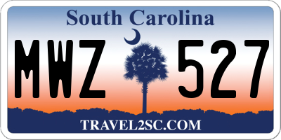 SC license plate MWZ527