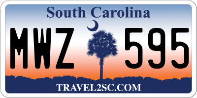 SC license plate MWZ595