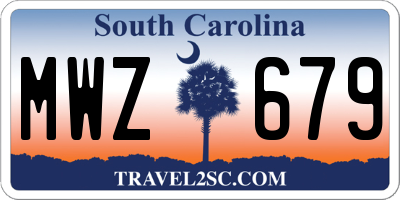 SC license plate MWZ679