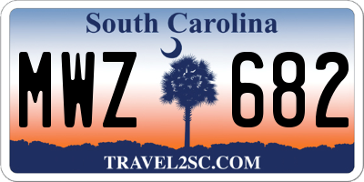SC license plate MWZ682