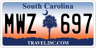 SC license plate MWZ697