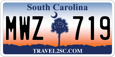 SC license plate MWZ719