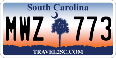 SC license plate MWZ773