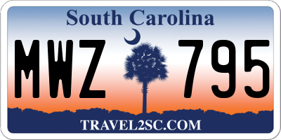 SC license plate MWZ795