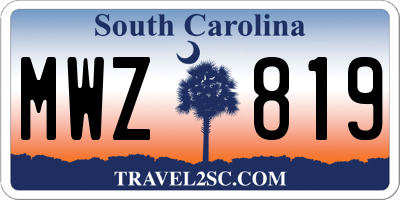 SC license plate MWZ819