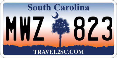 SC license plate MWZ823
