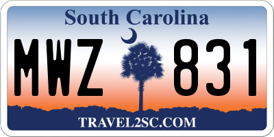 SC license plate MWZ831