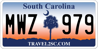 SC license plate MWZ979