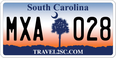 SC license plate MXA028
