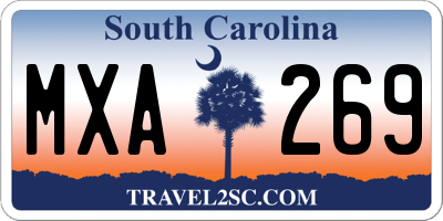 SC license plate MXA269