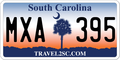 SC license plate MXA395