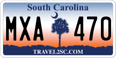 SC license plate MXA470