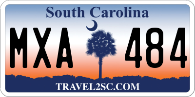 SC license plate MXA484
