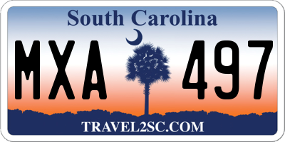 SC license plate MXA497