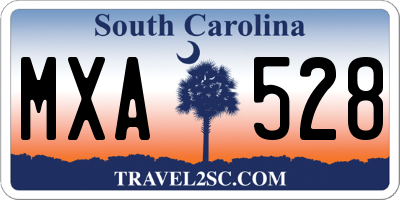 SC license plate MXA528