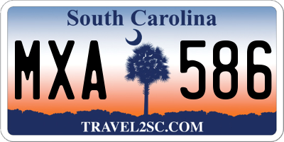 SC license plate MXA586