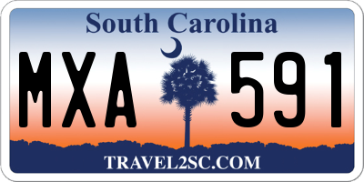 SC license plate MXA591