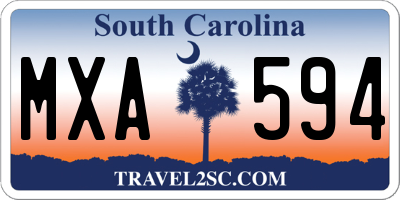 SC license plate MXA594