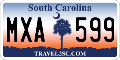 SC license plate MXA599