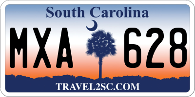 SC license plate MXA628