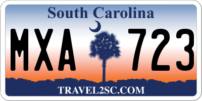 SC license plate MXA723