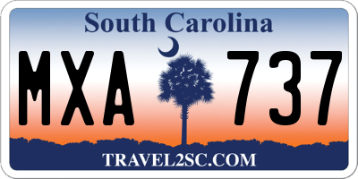 SC license plate MXA737
