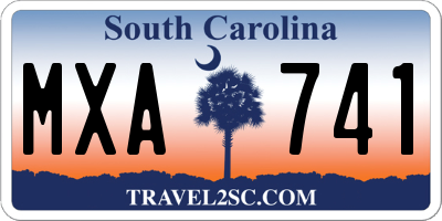 SC license plate MXA741