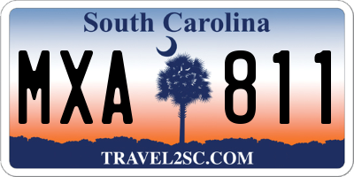 SC license plate MXA811