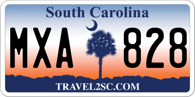 SC license plate MXA828