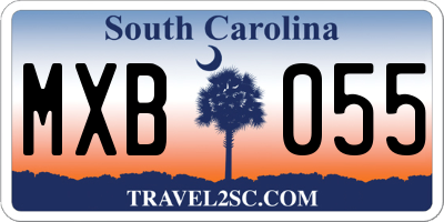 SC license plate MXB055