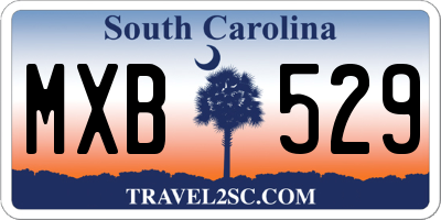 SC license plate MXB529