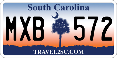 SC license plate MXB572