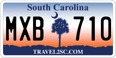 SC license plate MXB710