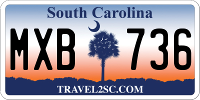 SC license plate MXB736