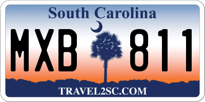 SC license plate MXB811