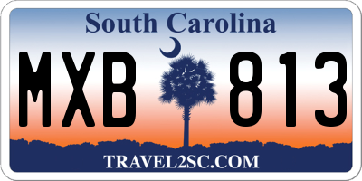 SC license plate MXB813