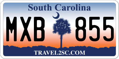 SC license plate MXB855