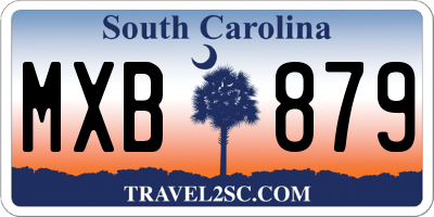 SC license plate MXB879