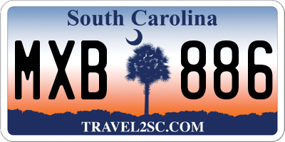 SC license plate MXB886