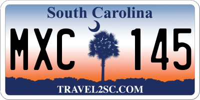 SC license plate MXC145