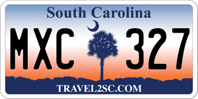 SC license plate MXC327