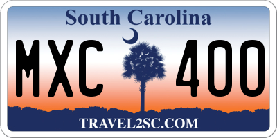 SC license plate MXC400