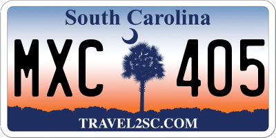 SC license plate MXC405