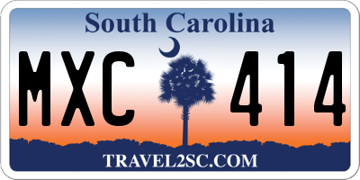 SC license plate MXC414