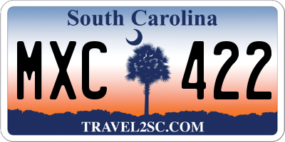 SC license plate MXC422