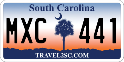 SC license plate MXC441
