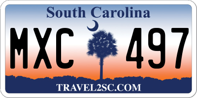 SC license plate MXC497