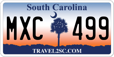 SC license plate MXC499