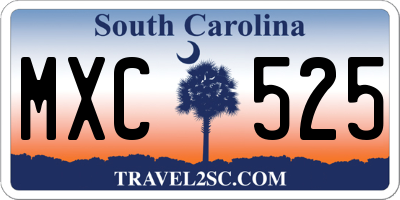 SC license plate MXC525